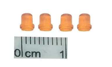 GF-ACC-10 - 4 small orange marker lights - height 3.5mm, diameter 2.5mm - 1