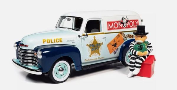 AWSS129 - CHEVROLET Van 1948 MONOPOLY - Police with figurine - 1