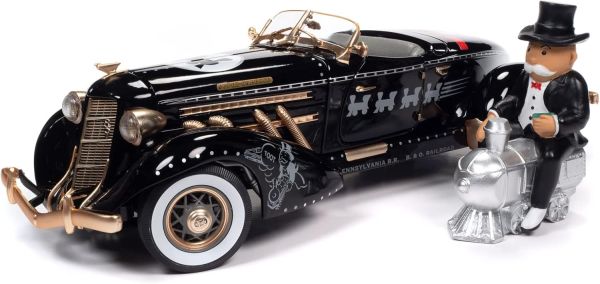 AWSS140 - AUBURN 831 Speedster 1935 Black and Gold MONOPOLY with figurine - 1