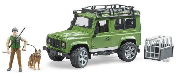 BRU2587 - LAND ROVER Defender with forest officer and dog - 1