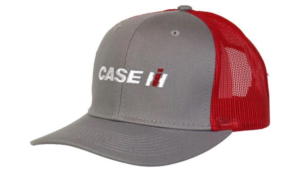 CNH108 - CASE IH grey cap with red mesh back - 1