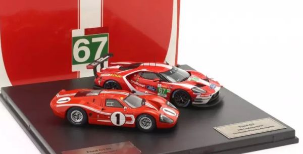 IXO-SP-FGT-43003-SET - FORD GT #67 2019 and FORD GT40 #1 1967 at the 24h of Le Mans - 1