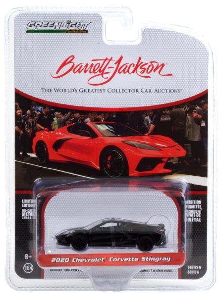 GREEN37220-F - CHEVROLET Corvette Stingray black 2020 Barrett Jackson sold in blister - 1