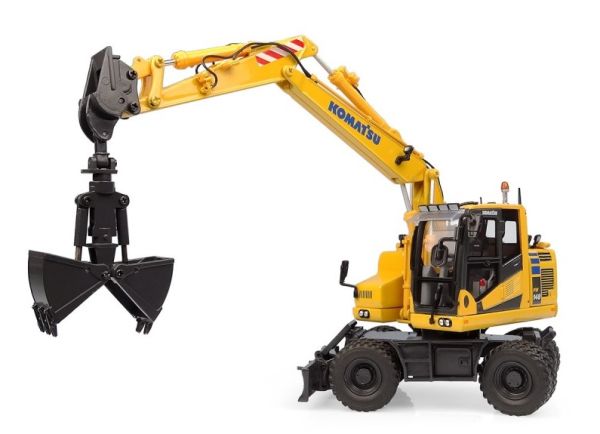 UH8162 - Wheeled excavator KOMATSU PW148-11 with bucket and clamshell bucket - 1