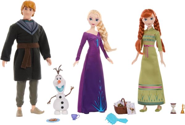 MATHLW59 - 3 SNOW QUEEN Figurines - Elsa Anna Kristof and Olaf - 1