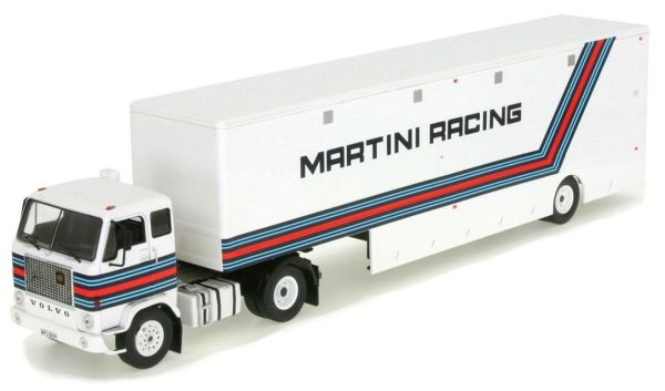 IXOTTR018 - VOLVO F88 4x2 with rigid box trailer 1 axle Martini Racing - 1