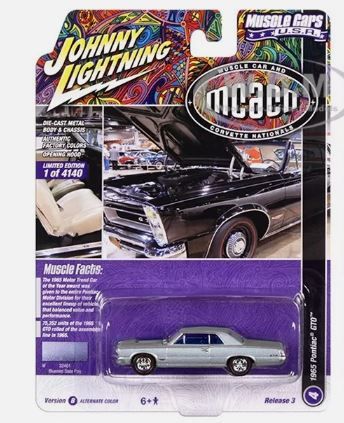 JLMC031B-D - PONTIAC GTO 1965 blue from the MUSCLE CARS 2022 series in blister pack - 1