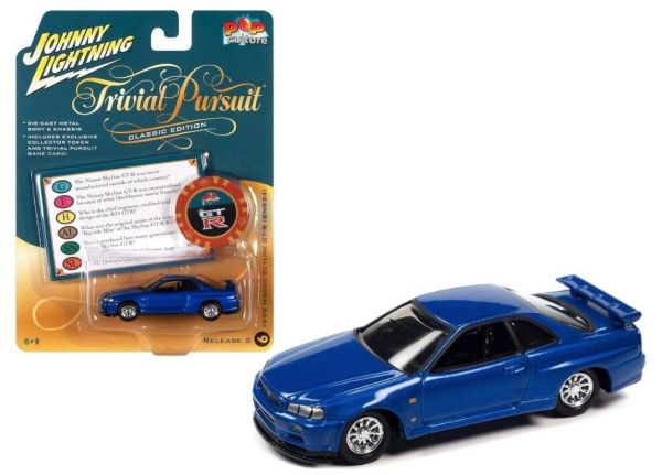 JLPC007-F - NISSAN Skyline GT-R 1999 blue - TRIVIAL PURSUIT - from the POP CULTURE 2022 series, blister-packed - 1