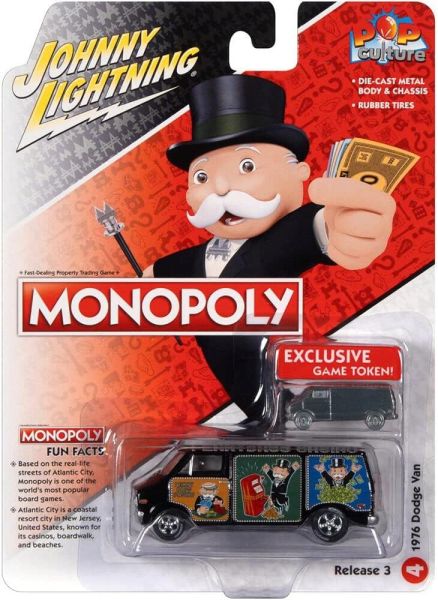 JLPC008-D - DODGE Van 1976 Black - MONOPOLY - from the POP CULTURE 2022 range in blister pack - 1