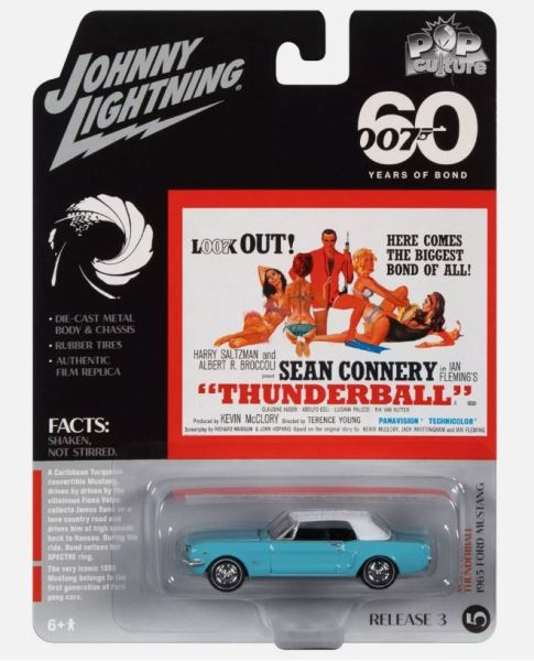 JLPC008-E - FORD Mustang 1965 blue - JAMES BOND 007 - from the POP CULTURE 2022 series in blister pack - 1