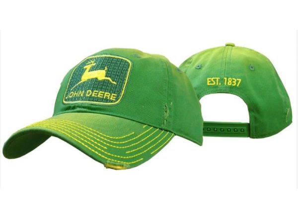 MC13080295GR - Vintage JOHN DEERE green mesh cap with back - 1