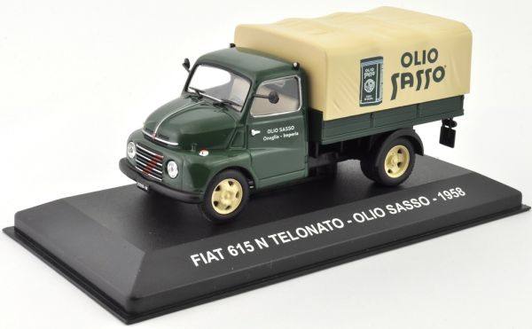 NET0022 - FIAT 615 N Telonato 1958 soft top carrier Italian olive oil OLIO SASSO - 1