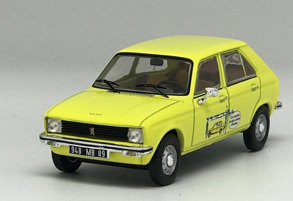 ODE128 - 1972 PEUGEOT 104 yellow - 3M58 the shortest 4 doors - Limited to 504 units. - 1