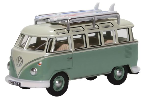 OXF76VWS005 - VOLKSWAGEN Type 1 Samba Bus with two Surfs Blue and white - 1