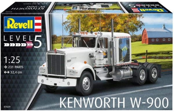 REV07659 - KENWORTH W-900 model to assemble and paint paint and glue not included - 1