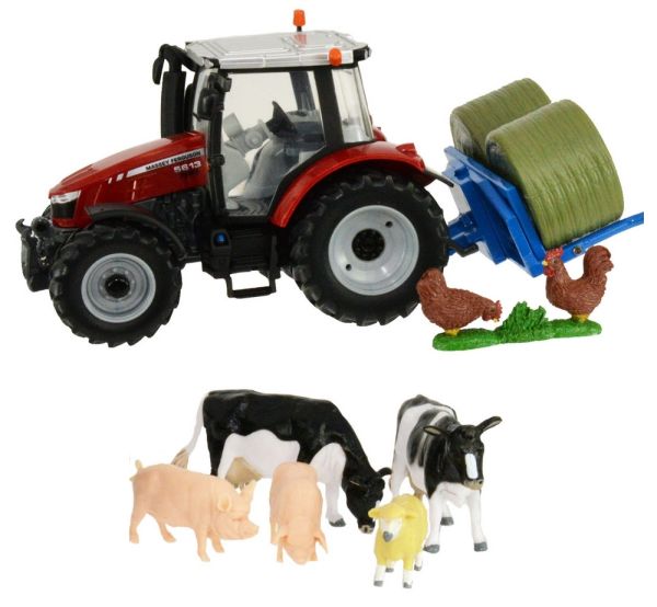 BRI43205 - MASSEY-FERGUSON 5612 With Accessories and Animals - 1