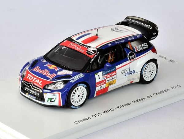 SPASF068 - CITROEN DS3 WRC #1 1er Rallye du Chablais 2013 Sebastien & Severine Loeb - Limited to 1000 copies. - 1