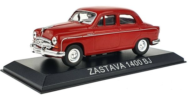 MAGLCZAS1400 - ZASTAVA 1400 BJ 4-door saloon 1950 red sold in blister - 1