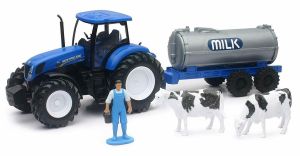 NEW05523C - NEW HOLLAND T7 270 with water tank and cow