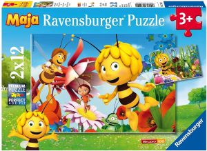 RAV075942 - Puzzle 2x12 Pieces MAYA the bee in the flowery meadow