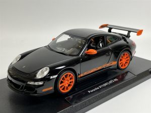 WEL18015NOIR - PORSCHE GT3 rs 2007 Black with Orange wheels