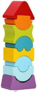 ASM12718 - CUBIKA - 8-piece wooden toy Chamboul'tour