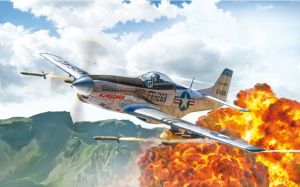 ITA1452 - North American F-51D Mustang Korean War plane to assemble and paint