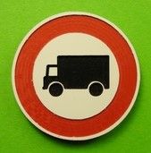 MCD-025 - Sign Prohibiting heavy goods vehicles - In kit form - Post not included