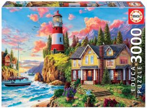 EDU18507 - Puzzle 3000 Pieces lighthouse near the ocean