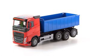 EMEK20755 - VOLVO FH 8x4 red straight truck with blue ampliroll