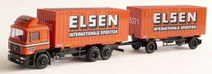 AWM70361 - MAN F 2000 6x4 Carrier With Trailer 2 Axles "Elsen" 1/87