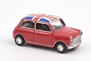 NOREV310521 - MINI COOPER S 1964 red tartan with flag on the roof