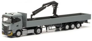 HER316415 - IVECO S-Way ND 4x2 with trailer and loading crane 3 Axles grey