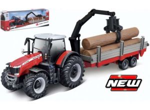 BUR31659 - MASSEY FERGUSON 8740S with forestry trailer