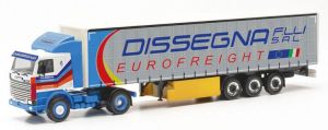 HER316729 - SCANIA 142 4x2 with 3-axle tarpaulin trailer DISSEGNA