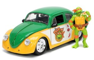 JAD33741 - VOLKSWAGEN Beetle Ninja Turtles with MICHELANGELO figure 1959