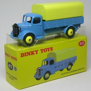 DIN413BLEU - AUSTIN Covered wagon blue and yellow – ATLAS Edition