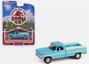 GREEN48100-C - FORD F250 Farm & Ranch 1969 blue from DOWN ON THE FARM series 10 in blister pack