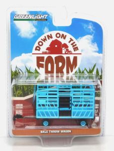 GREEN48100-F - Trailer 2 Axles black and blue from DOWN ON THE FARM series 10 in blister pack