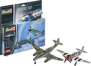 REV63711 - Me262 & P-51B Mustang Combat Set to assemble and paint