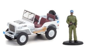 GREEN97110-A - JEEP WILLYS with security guard in blister