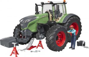 BRU4041 - FENDT 1050 Vario with garage equipment and man BRUDER toys