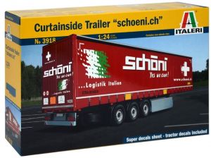 ITA3918 - Trailer 3 axles transport Schoni model to mount and paint paint and glue not inclued