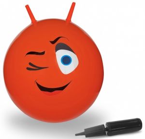 JAM460460 - Bouncing ball Smiley red winking with pump