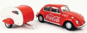 MCITY440032 - VOLKSWAGEN Coccinelle COCA COLA 1967 WIT caravan