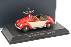 NOREV840022 - VOLKSWAGEN Beatle convertible 1949 red and beige