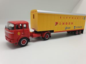 ODE072 - BERLIET TR 12 4x2 with trailer for Elephant 2 Axles PINDER 1976