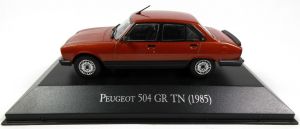 MAGARGAQV10 - PEUGEOT 504 GR TN 4-door saloon 1985 metallic orange sold in blister pack