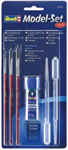 REV29620 - Paiting accessories 3 paintbrushes 0/3/5 brush cleaner 14ml and 2 pipettes 3ml