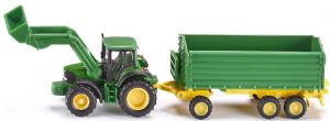 SIK1843 - JOHN DEERE with loader and 3 axles trailer Ech:1/87